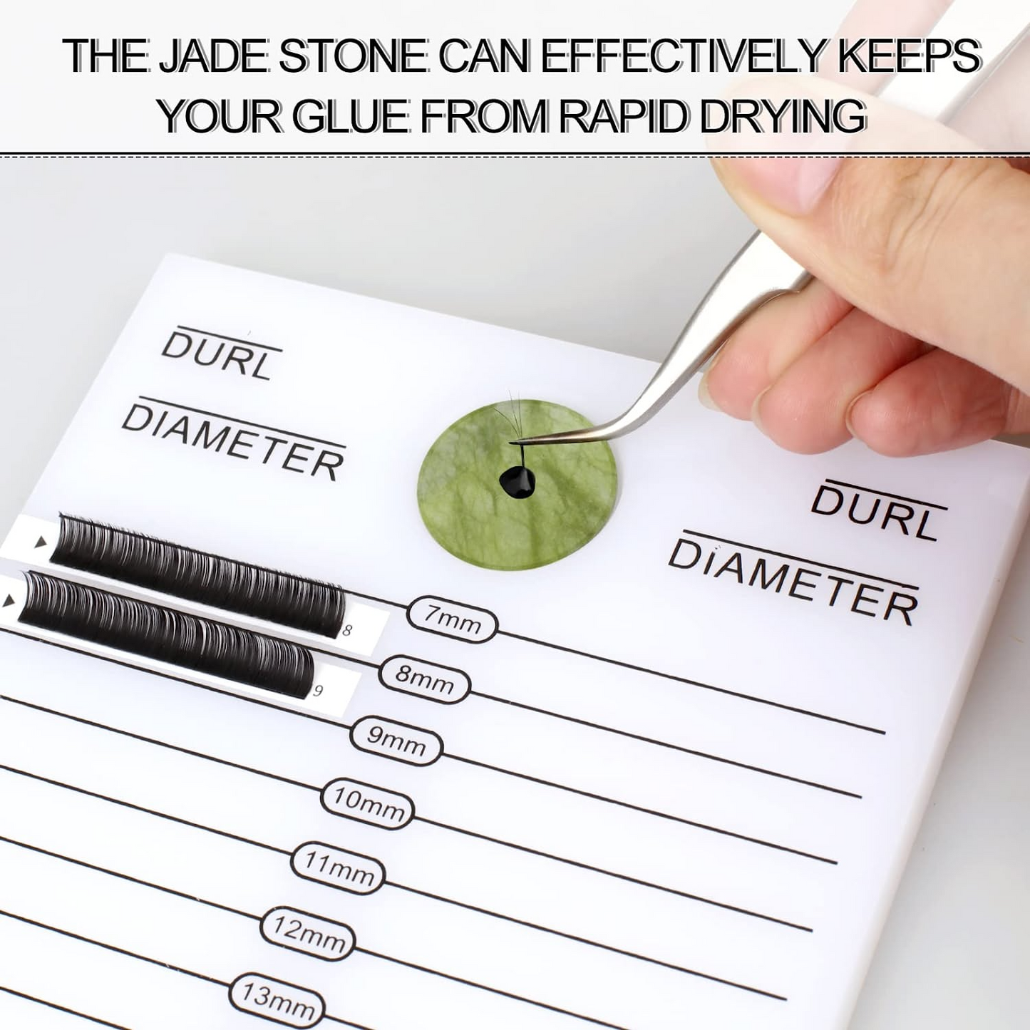 2-in-1 Adhesive Pallet With Jade Stone,