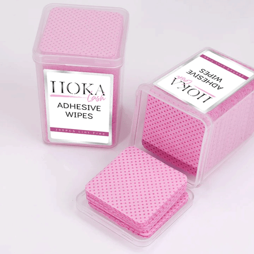 Pink Eyelash Glue Wipes