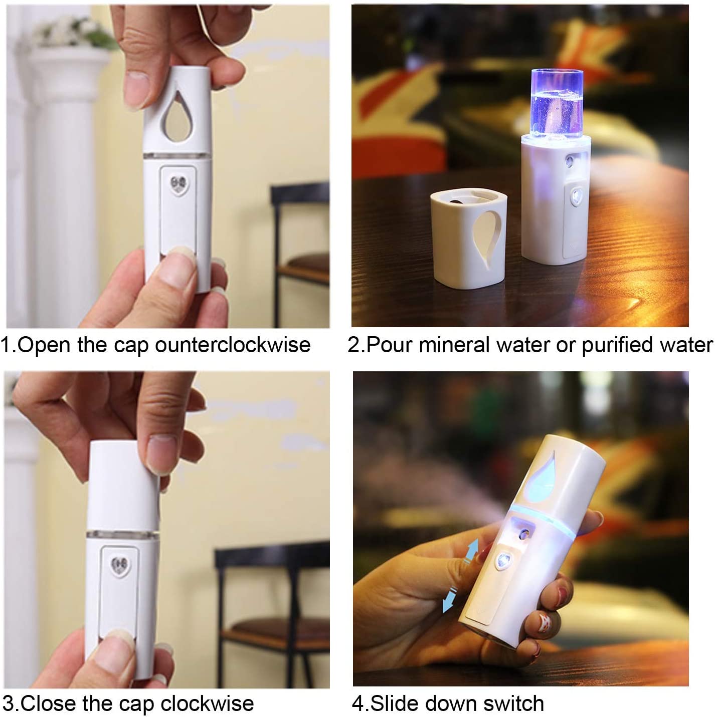 Nano Facial Mist Sprayer With Mirror